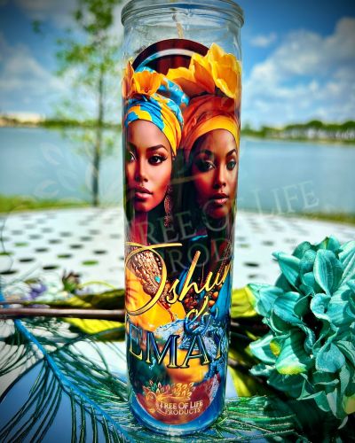 Oshun & Yemaya Candle /Vela de Oshun & Yemaya