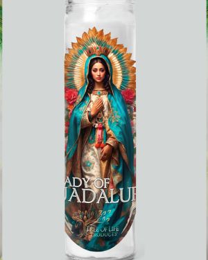 Our Lady of Guadalupe Candle / Vela de La Virgen de Guadalupe